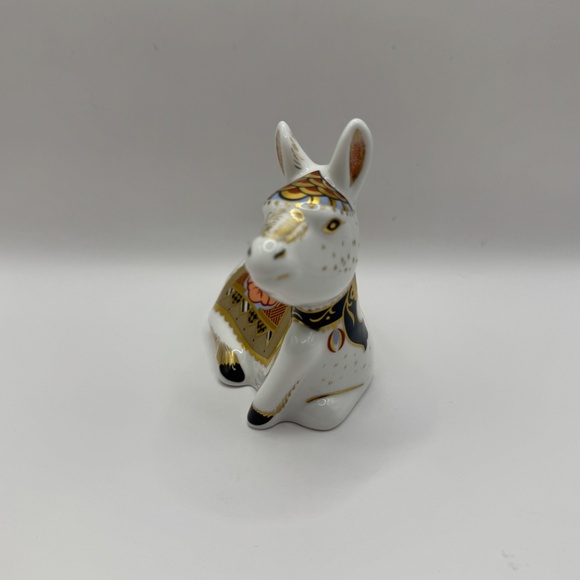 Royal Crown Derby Donkey Foal bone china paperweight figurine. Gold Stopper EUC - Picture 4 of 11